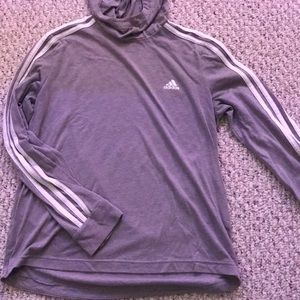 Grey Adidas hoodie shirt